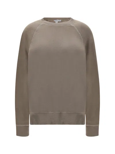 James Perse Cotton Long Sleeve Jersey In Brown