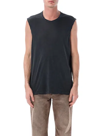 James Perse Cotton Muscle Tank In Black