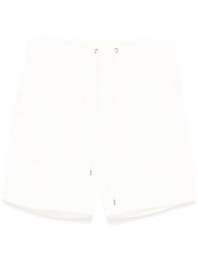 James Perse Cotton Poplin Cargo Shorts In White