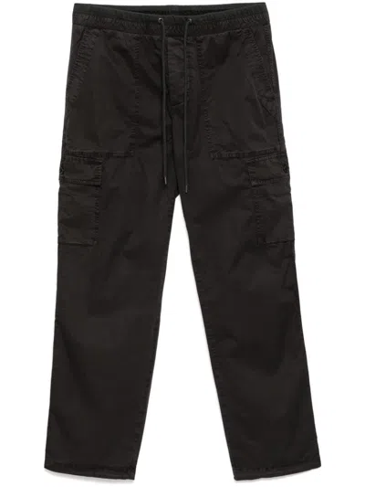 James Perse Cotton Poplin Cargo Trousers In Black