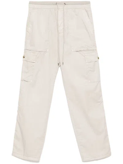 James Perse Cotton Poplin Cargo Trousers In Grey