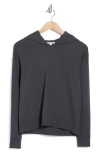 James Perse Cotton Pullover Hoodie In Gray
