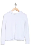 James Perse Cotton Pullover Hoodie In White