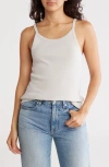 James Perse Cotton Rib Cami Tank In White