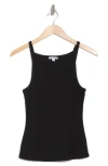 James Perse Cotton Rib Cami Tank In Black