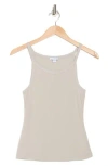 James Perse Cotton Rib Cami Tank In Gray