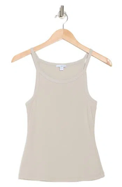 James Perse Cotton Rib Cami Tank In Gray