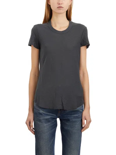 James Perse Cotton Roundneck T-shirt In Black