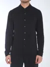 James Perse Patch Pocket Long-sleeved Shirt In Black