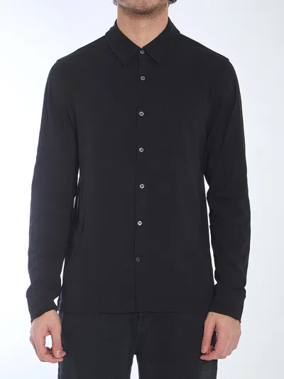 James Perse Cotton Shirt In Black