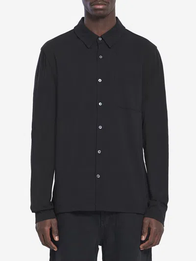 James Perse Standard Cotton Shirt In Black