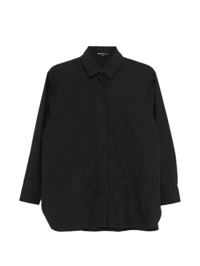 James Perse Cotton Shirt In Black