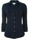 James Perse Contrast Panel Shirt In Blue