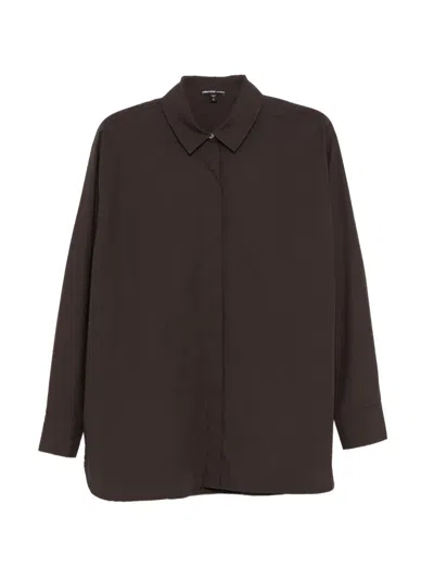 James Perse Cotton Shirt In Brown