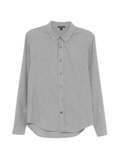 James Perse Cotton Shirt In Gray