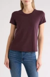 James Perse Cotton T-shirt In Eggplant