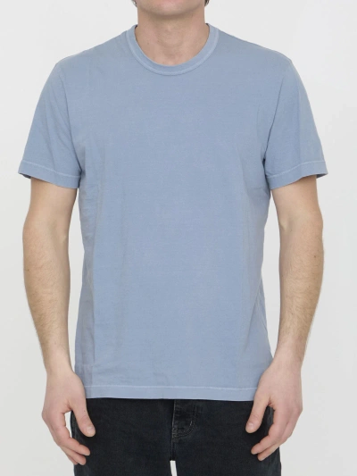 James Perse Cotton T-shirt In Light Blue