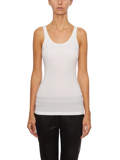 James Perse Cotton Tank Top In White