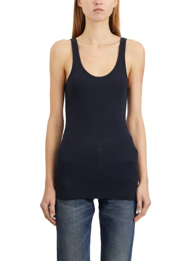 James Perse Cotton Tank Top In Blue