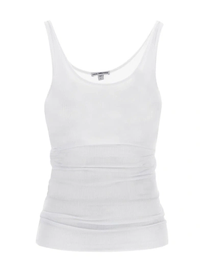 James Perse Cotton Tank Top In White