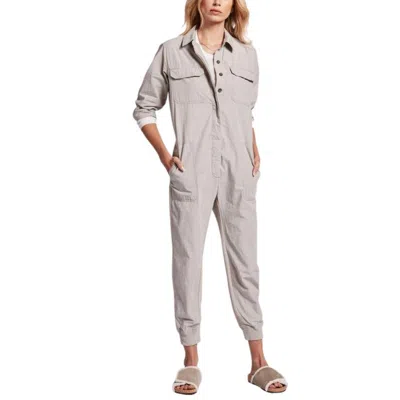 James Perse Cotton Utility Jumpsuit In Gray