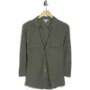 James Perse Three-quarter Sleeve Button-up Shirt In Palm