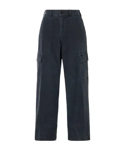 James Perse Cotton-blend Cargo Pants In Blue