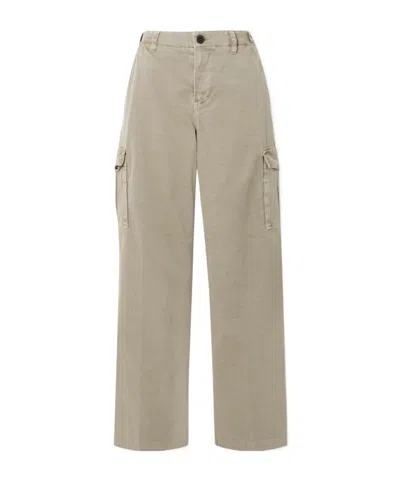 James Perse Cotton-blend Twill Straight-leg Cargo Pants In Neutral