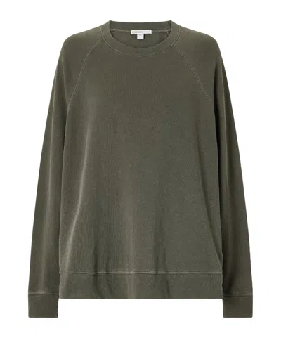 James Perse Supima Cotton-jersey Sweatshirt In Gray