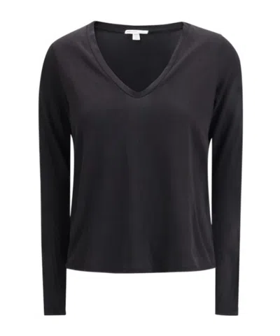James Perse Cotton-jersey T-shirt In Black