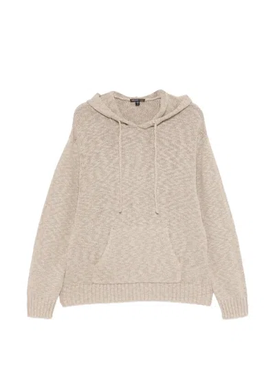 James Perse Cotton-linen Hoodie In Neutral