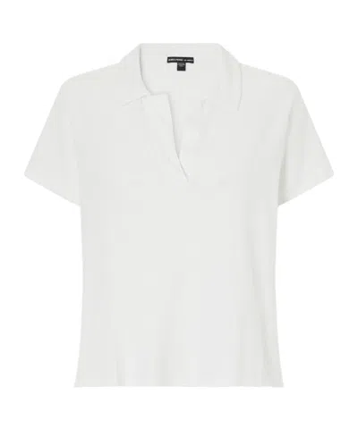 James Perse Cotton-piqué Polo Shirt In White