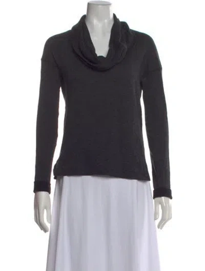 Pre-owned James Perse Cowl Neck Sweater In Black
