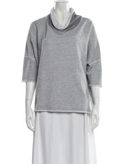 Pre-owned James Perse Cowl Neck Sweater In Gray