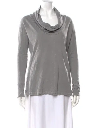 Pre-owned James Perse Cowl Neck Sweater In Gray