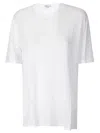 James Perse Crepe Jersey Oversized Short Sleeve Crew In White