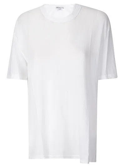 James Perse Crepe Jersey Oversized S/s Crew T-shirt In White