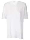 James Perse Crepe Jersey Oversized Short Sleeve Crew In White