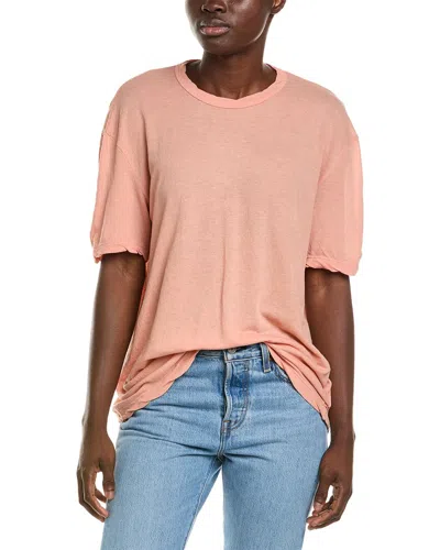 James Perse Crepe Jersey Oversized T-shirt In Pink
