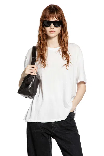 James Perse Crepe Jersey Oversized T-shirt In White