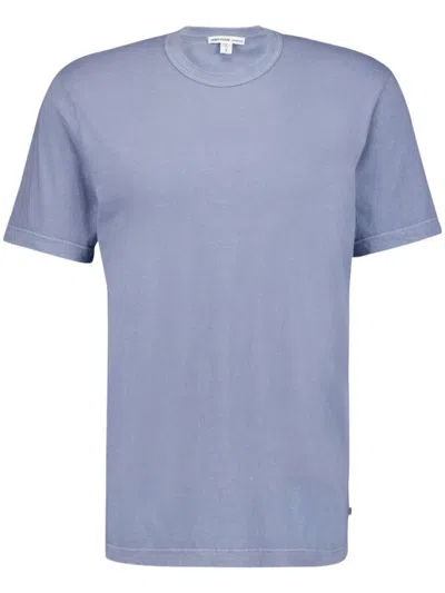 James Perse Crew-neck Cotton T-shirt In 蓝色