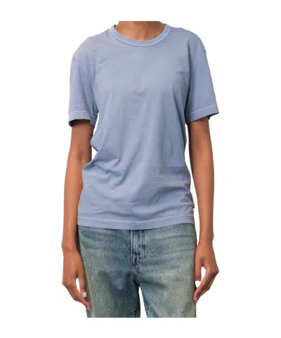 James Perse Crew-neck Cotton T-shirt In Blue