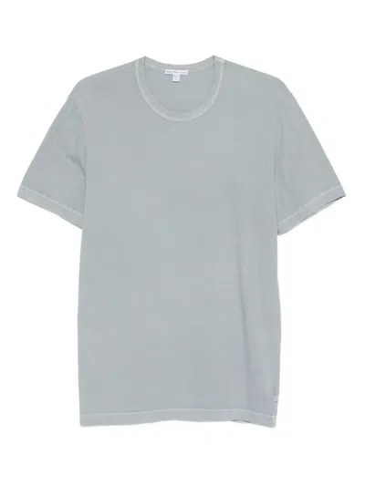 James Perse Crew Neck Cotton T-shirt In Gray