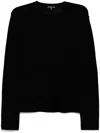 James Perse Crew Neck Jumper In Black