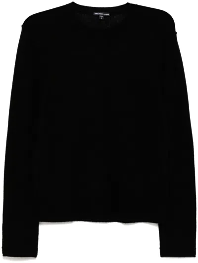 James Perse Crew Neck Jumper In Black