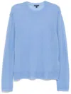 James Perse Crew Neck Jumper In Blue