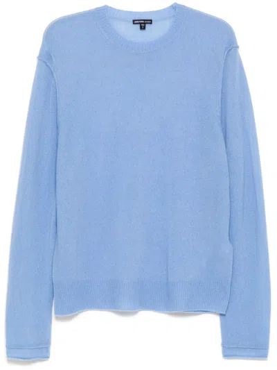 James Perse Crew Neck Jumper In Blue