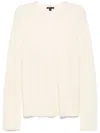 James Perse Crew Neck Jumper In White