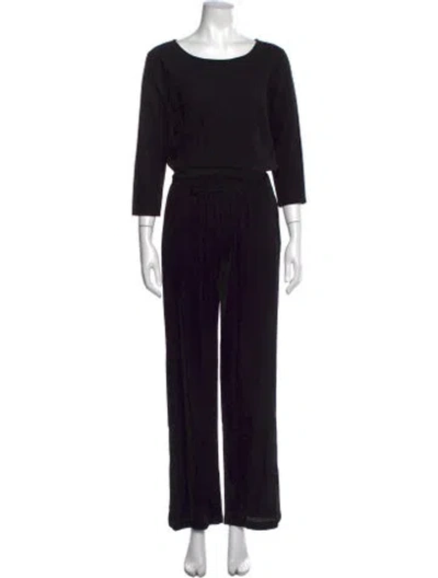 Pre-owned James Perse Crew Neck Jumpsuit In Black