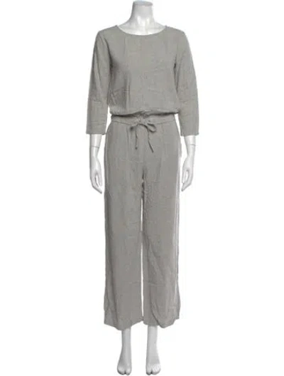 Pre-owned James Perse Crew Neck Jumpsuit In Grey